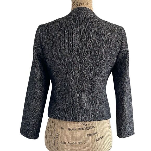 Chelsea28 (Nordstrom) Black Pink Accent Tweed Crop Open Front Blazer - Size S - Picture 3 of 14